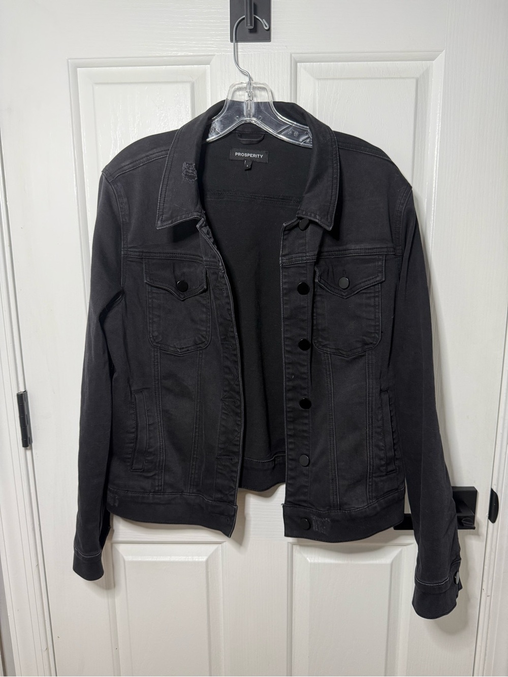 Prosperity Women's Washed Black Denim Jacket